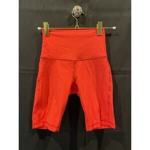 Lululemon Red Biker Shorts Size 2